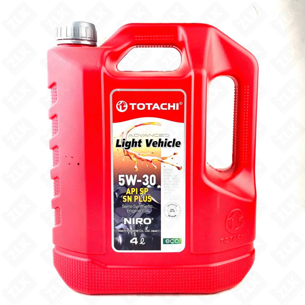 Масло моторное 5W-30 полусинтетическое 4л бензин TOTACHI NIRO LV SAE API SP/SN+