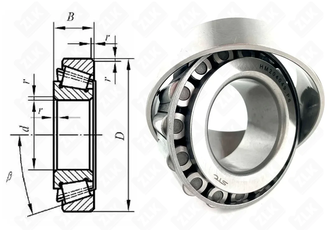 Подшипник роликовый  (HM204049/HM204010) 45.987×90.975×32 мм STC