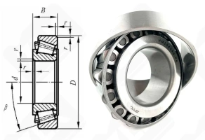 Подшипник HM204049/HM204010 радиально-упорный роликовый конический 45,987-90,975-32 мм