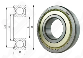 Подшипник шариковый (6308ZZC3) 40×90×23 мм