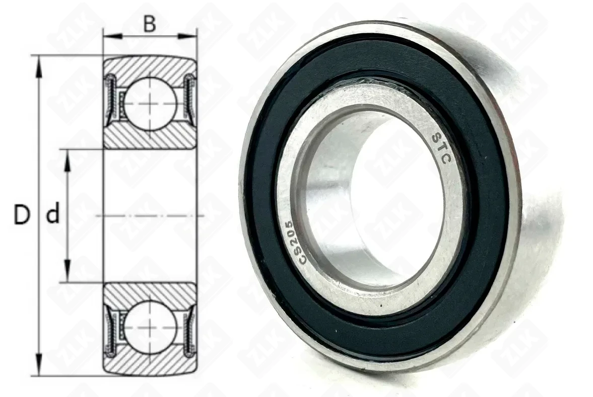 Подшипник шариковый 580205 (CS205) 25×52×15 мм STC