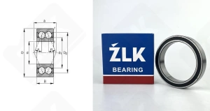 Подшипник 3811B-2RSR-TVH радиально-упорный шариковый 40-85-23/35 мм