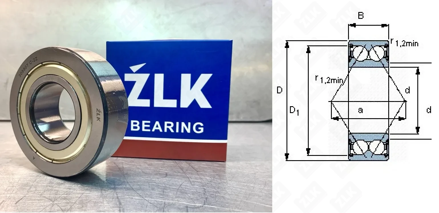 Подшипник шариковый  (LR5207) ××27 мм ZLK