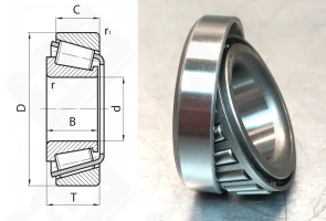 Подшипник JWB3010 (28KW01) радиально-упорный роликовый конический 28-50-17 мм