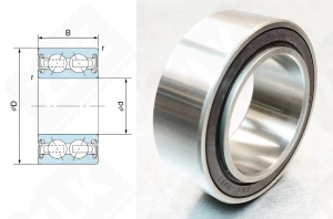 Подшипник 40BD49T12DD радиально-упорный шариковый 40-62-20,5 мм