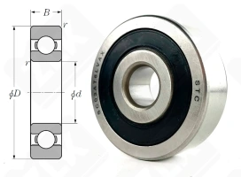 Подшипник SC03AT6LVAX радиальный шариковый 17-62-21 мм