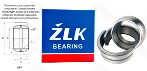 Подшипник ШСЛ80К (GE80ES) шарнирный 80-125-70/76 мм