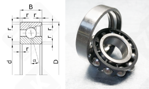 Подшипник 6103 Е (7003СD) радиально-упорный шариковый 17-35-10 мм