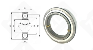 Подшипник 176122 радиально-упорный шариковый 110-170-28 мм