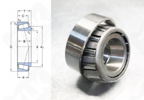 Подшипник 322/22 радиально-упорный роликовый конический 22-50-19,25 мм