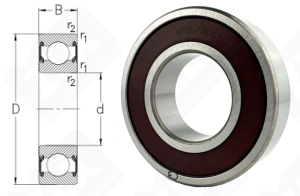 Подшипник 62/32DDUC3 радиальный шариковый 32-65-17 мм