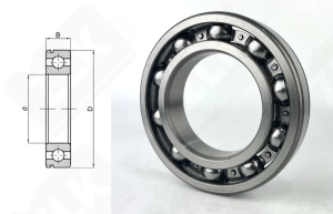 Подшипник 50215 (6215N) радиальный шариковый 75-130-25 мм