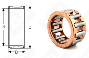 Подшипник K18x24x13,8 радиальный игольчатый 18-24-13,8 мм