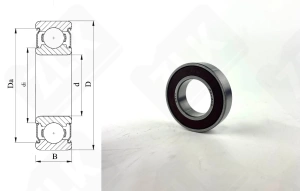 Подшипник 1000904 (61904,6904DDUCMC3) радиальный шариковый 20-37-9 мм