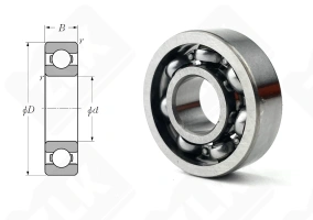 Подшипник 18 (608) радиальный шариковый 8-22-7 мм