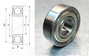 Подшипник 80101 (60012Z) радиальный шариковый 12-28-8 мм