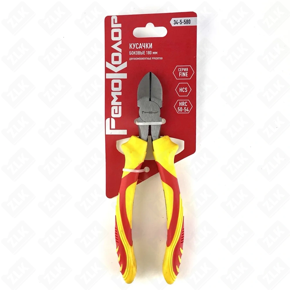 Кусачки боковые Fine180мм HCS двухкомпонентные рукоятки 