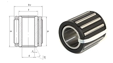 Подшипник игольчатый 834904 Е (834904Е) 19×33×34.7 мм Россия