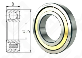 Подшипник 46212Л (7212ACM) радиально-упорный шариковый 60-110-22 мм