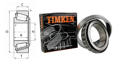 Подшипник роликовый (598/592) 92.07×152.4×36.32 мм Timken оригинал