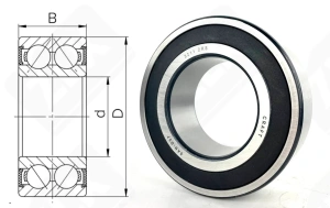 Подшипник 3056211 (52112RS,32112RS) радиально-упорный шариковый 55-100-33.3 мм