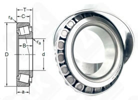 Подшипник HM518445/HM518410 радиально-упорный роликовый конический 88,9-152,4-39,68 мм