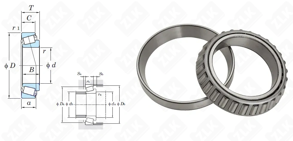 Подшипник роликовый (JM612949/JM612910) 70×115×29 мм Timken оригинал
