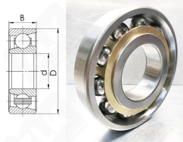 Подшипник 46320Л (7320ACM) радиально-упорный шариковый 100-215-47 мм