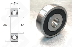 Подшипник B17-126DDWC3E радиальный шариковый 17-62-17,6 мм