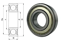 Подшипник шариковый 80207 (6207 ZZ C3) 35×72×17 мм ППЗ