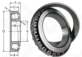 Подшипник 2007140 М (32040) радиально-упорный роликовый конический 200-310-70 мм