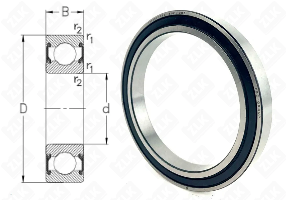 1000817 2RS (618172RS,68172RS) FBC