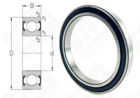 Подшипник 1000817 2RS (618172RS,68172RS) радиальный шариковый 85-110-13 мм