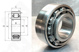 Подшипник 2612 (N2312) радиальный роликовый 60-130-46 мм