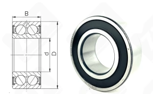 Подшипник 3056209 (2RS) (5209,3209) радиально-упорный шариковый 45-85-30,2 мм
