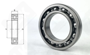 Подшипник 50109 (6009N) радиальный шариковый 45-75-16 мм
