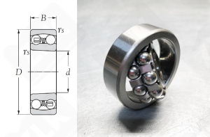 Подшипник 1303 (1303) радиальный шариковый самоустанавливающийся 17-47-14 мм