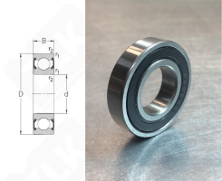 Подшипник 6309 RK1 радиальный шариковый 45-124,5/125-34 мм