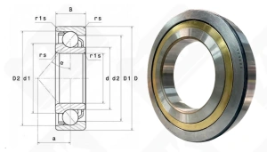 Подшипник 66236Л (7236BCBM) радиально-упорный шариковый 180-320-52 мм