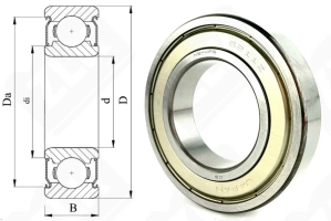 Подшипник 80211 (70) (6211ZZC3) радиальный шариковый 55-100-21 мм