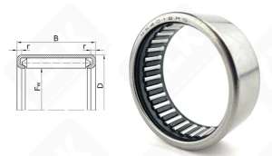 Подшипник HK4018 RS радиальный игольчатый 40-47-18 мм