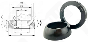 Подшипник GAC 45 S упорный шарнирный 45-75-20 мм
