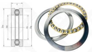 Подшипник 8140 Л (51140M) упорный шариковый 200-250-37 мм