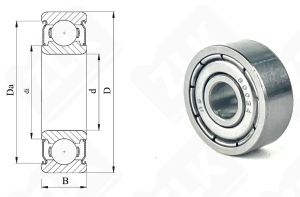 Подшипник 80024 (624ZZ) радиальный шариковый 4-13-5 мм