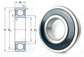 Подшипник 180317 (70) (63172RSC3) радиальный шариковый 85-180-41 мм