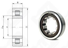 Подшипник 32304 Е (NU304ECP) радиальный роликовый 17-47-14 мм