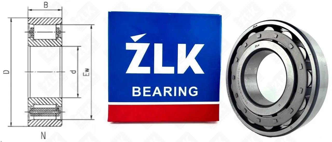 Подшипник роликовый 2318 (N318ECJC3) 90×190×43 мм ZLK