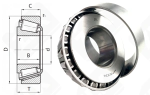 Подшипник H715334/H715311 радиально-упорный роликовый конический 61,912-136,525-36,512/46 мм