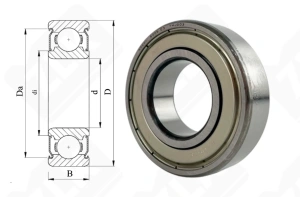 Подшипник шариковый 80205 (6205ZZEC3) 25×52×15 мм