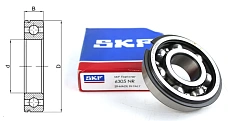 Подшипник шариковый 50305 (6305NR) 25×62×17 мм SKF оригинал